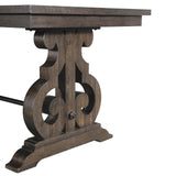  Elements International Stone DST190CDTB Counter Height Dining Table - Smokey Walnut IMAGE 7