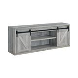  Coaster Furniture Brockton 723263 2-door Engineered Wood 71" TV Stand - Grey Driftwood IMAGE 1