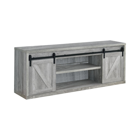  Coaster Furniture Brockton 723263 2-door Engineered Wood 71" TV Stand - Grey Driftwood IMAGE 1