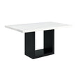  Elements International Valentino CVL500CTTB Counter Height Dining Table - White Marble IMAGE 1