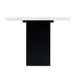  Elements International Valentino CVL500CTTB Counter Height Dining Table - White Marble IMAGE 3