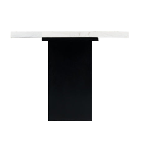  Elements International Valentino CVL500CTTB Counter Height Dining Table - White Marble IMAGE 3