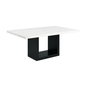  Elements International Valentino CVL500DTB Dining Table - White Marble IMAGE 1