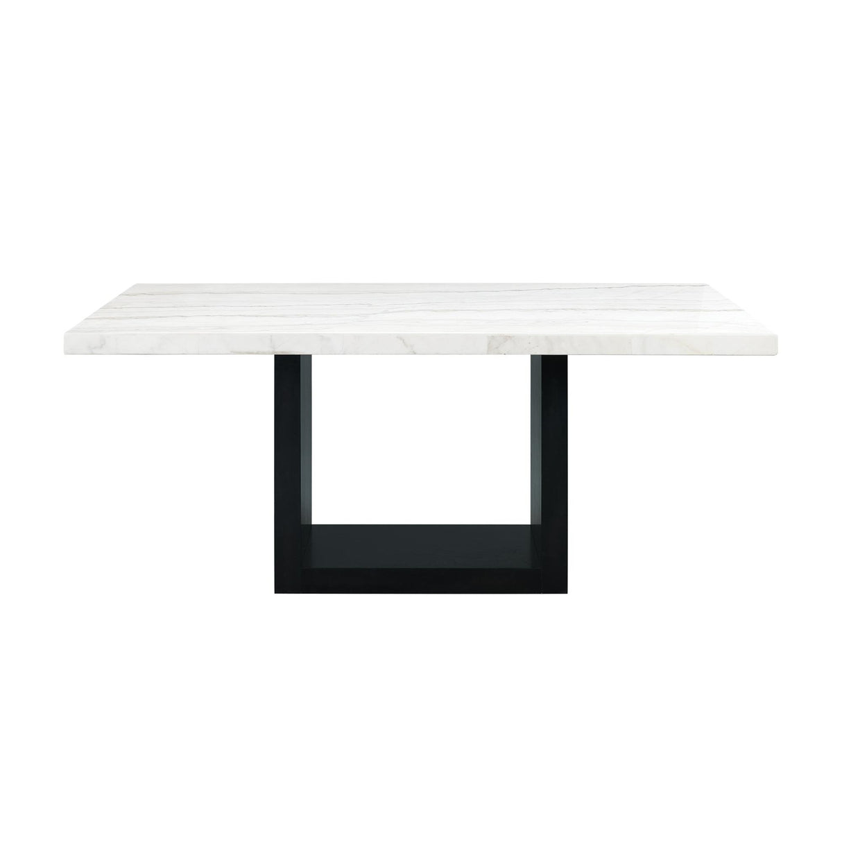  Elements International Valentino CVL500DTB Dining Table - White Marble IMAGE 2