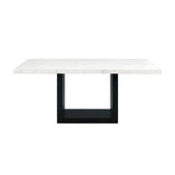  Elements International Valentino CVL500DTB Dining Table - White Marble IMAGE 2