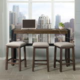  Elements International Caesar TCA100BTSP 4 pc Counter Height Dinette IMAGE 15