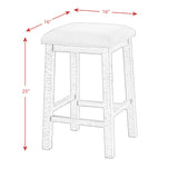  Elements International Caesar TCA100BTSP 4 pc Counter Height Dinette IMAGE 19