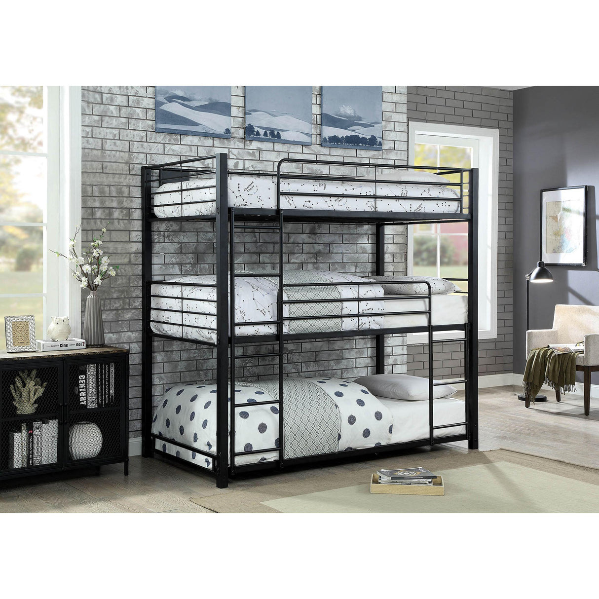  Furniture of America Olga CM-BK917T Twin Triple Decker Bed IMAGE 4