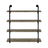  Coaster Furniture Elmcrest 804417 39-inch 4-shelf Wall Bookshelf - Rustic Oak IMAGE 2