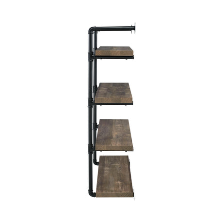  Coaster Furniture Elmcrest 804417 39-inch 4-shelf Wall Bookshelf - Rustic Oak IMAGE 3
