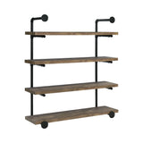  Coaster Furniture Elmcrest 804417 39-inch 4-shelf Wall Bookshelf - Rustic Oak IMAGE 5