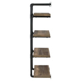  Coaster Furniture Elmcrest 804426 24-inch 4-shelf Wall Bookshelf - Rustic Oak IMAGE 4
