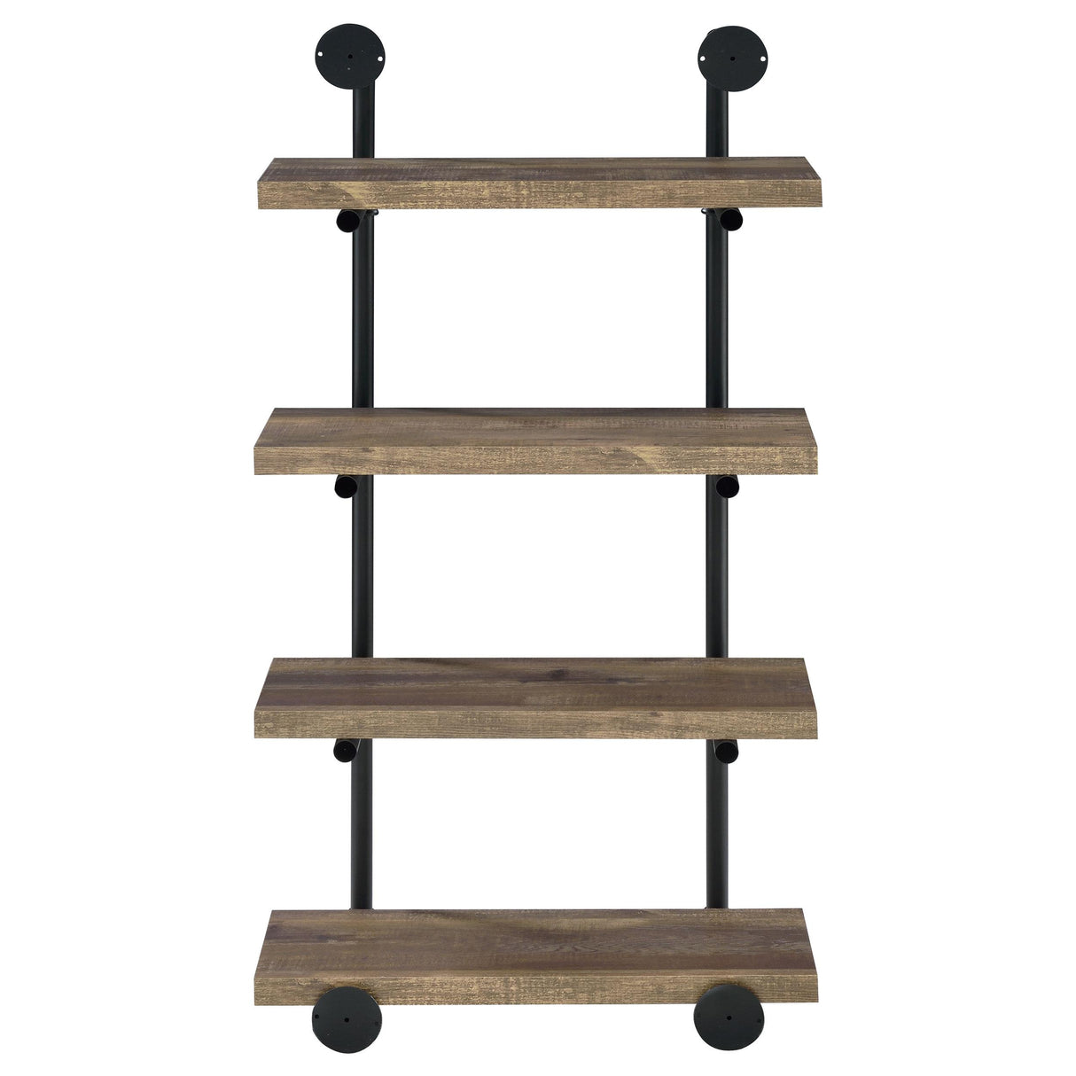  Coaster Furniture Elmcrest 804426 24-inch 4-shelf Wall Bookshelf - Rustic Oak IMAGE 6