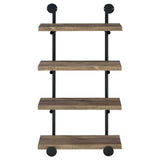  Coaster Furniture Elmcrest 804426 24-inch 4-shelf Wall Bookshelf - Rustic Oak IMAGE 6