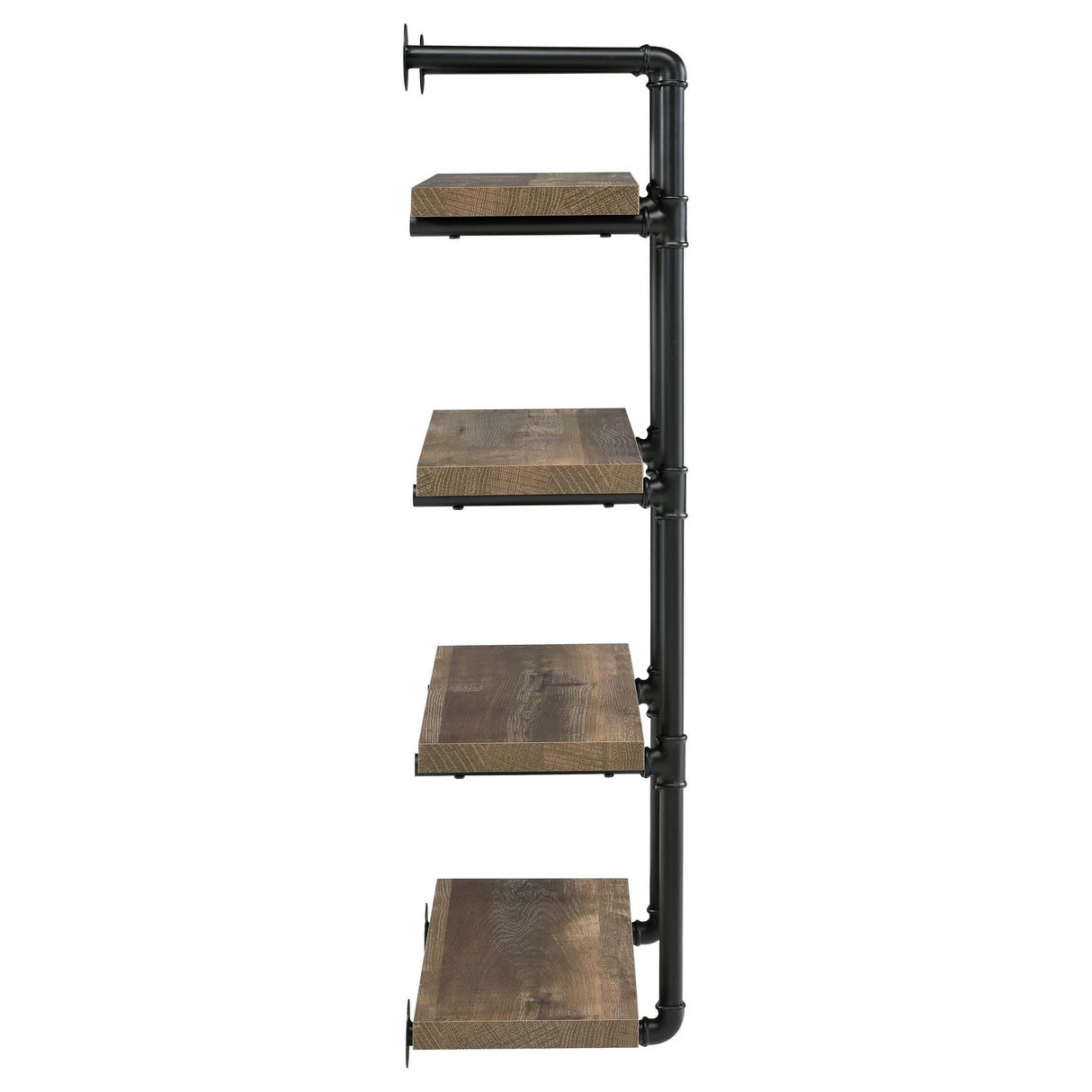  Coaster Furniture Elmcrest 804426 24-inch 4-shelf Wall Bookshelf - Rustic Oak IMAGE 8