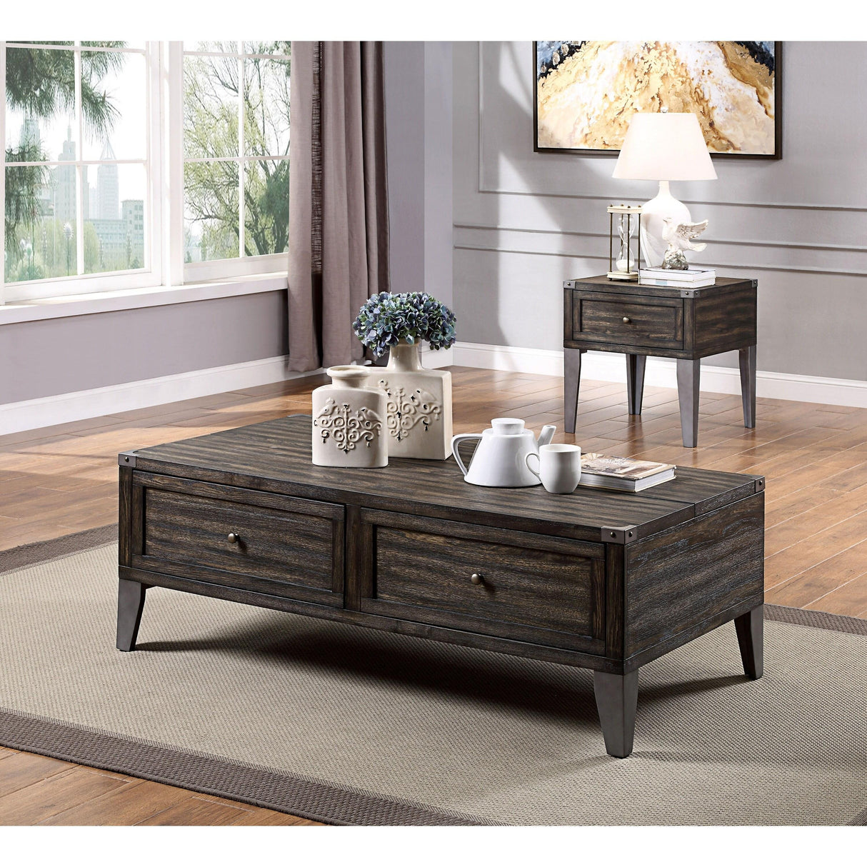  Furniture of America Piedmont CM4387E End Table IMAGE 4
