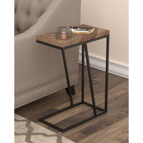  Coaster Furniture Sergio 931147 Engineered Wood C-Shaped Side Table - Rustic Tobacco IMAGE 7