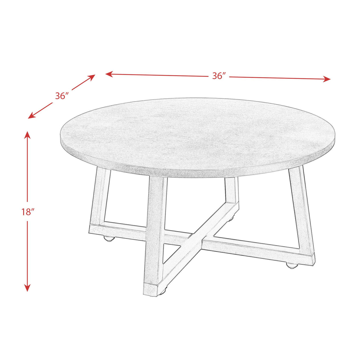  Elements International Industrial 3PC Occasional Table Set IMAGE 11