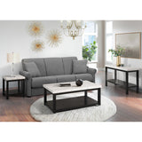  Elements International Marcello CML100CTE White Marble Rectangle Coffee Table IMAGE 7