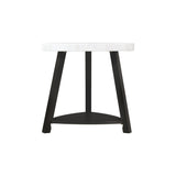  Elements International Trinity CTN100ET White Marble Top End Table IMAGE 3