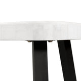  Elements International Trinity CTN100ET White Marble Top End Table IMAGE 5
