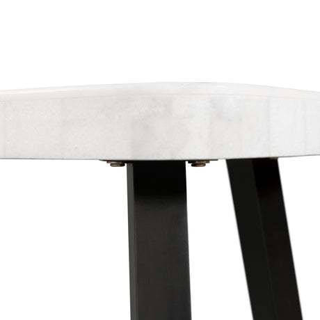  Elements International Trinity CTN100ET White Marble Top End Table IMAGE 5