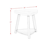  Elements International Trinity CTN100ET White Marble Top End Table IMAGE 9