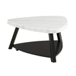  Elements International Trinity CTN100CT White Marble Top Coffee Table IMAGE 1
