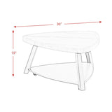  Elements International Trinity CTN100CT White Marble Top Coffee Table IMAGE 10
