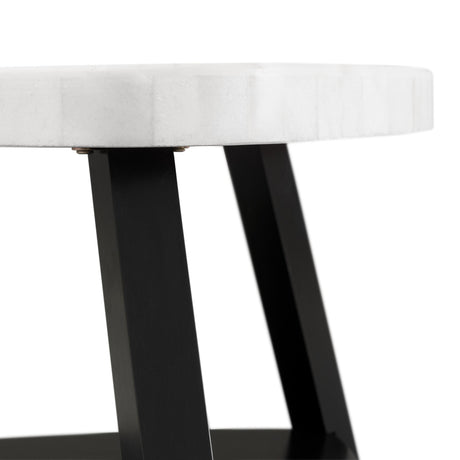  Elements International Trinity CTN100CT White Marble Top Coffee Table IMAGE 5
