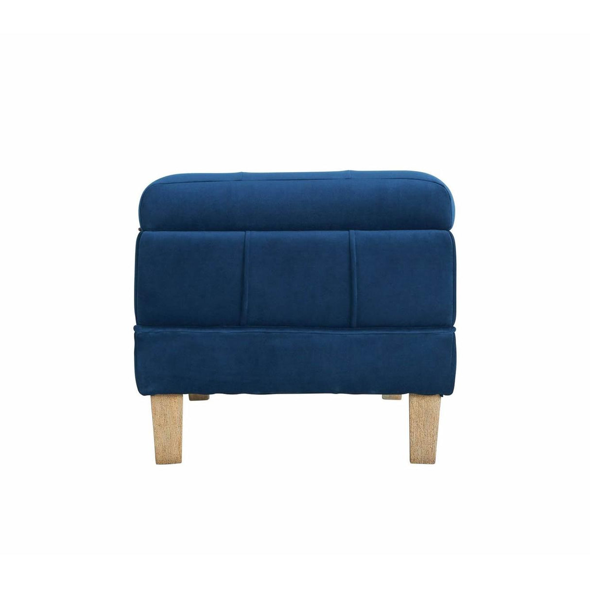  Elements International Crosby Tufted Storage Ottoman - Cobalt IMAGE 5