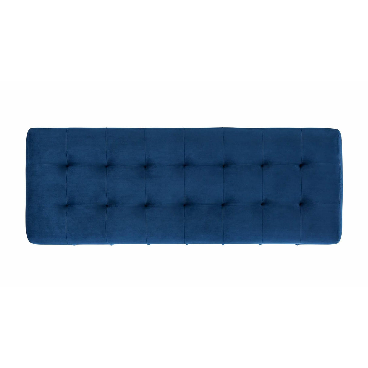  Elements International Crosby Tufted Storage Ottoman - Cobalt IMAGE 7