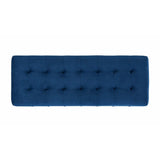  Elements International Crosby Tufted Storage Ottoman - Cobalt IMAGE 7