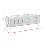  Elements International Crosby Tufted Storage Ottoman - Evergreen IMAGE 14