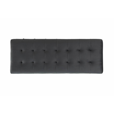  Elements International Crosby Tufted Storage Ottoman - Gun Metal IMAGE 7