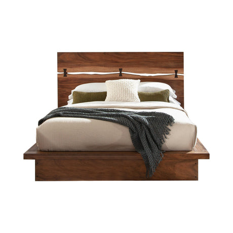  Coaster Furniture Winslow 223250SQ Wood Queen Storage Panel Bed - Smokey Walnut IMAGE 1