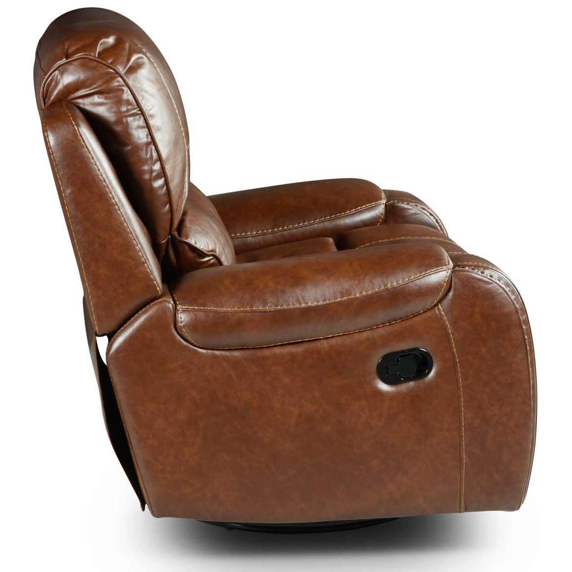  Steve Silver Furniture Keily KE800C Swivel Glider Recliner Chair - Brown IMAGE 8