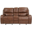  Steve Silver Furniture Keily KE800CL Glider Recliner Loveseat - Brown IMAGE 1