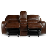  Steve Silver Furniture Keily KE800CL Glider Recliner Loveseat - Brown IMAGE 2