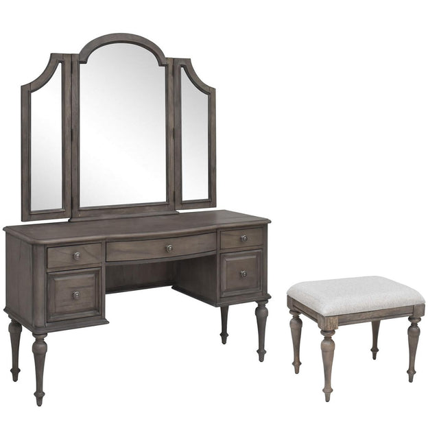  Steve Silver Furniture Highland Park HP900 3-Piece Vanity Set - Driftwood IMAGE 1