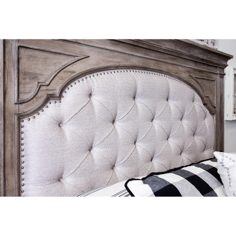  Steve Silver Furniture Highland Park HP900 King Panel Bed - Driftwood IMAGE 2