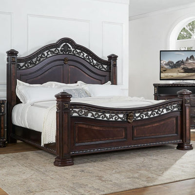 Steve Silver Furniture Monte Carlo RE163SS King Poster Bed IMAGE 1