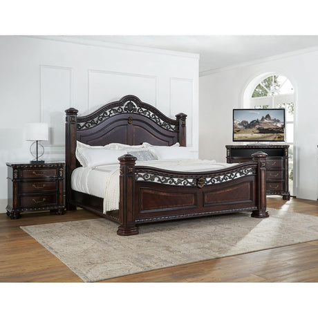  Steve Silver Furniture Monte Carlo RE163SS King Poster Bed IMAGE 2