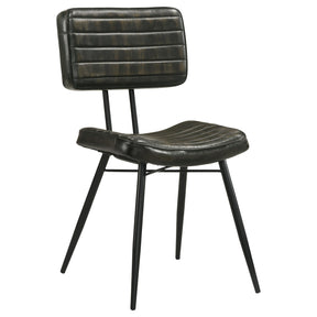  Coaster Furniture Misty 110652 Leather Upholstered Dining Chair - Espresso IMAGE 1