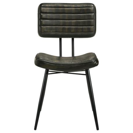  Coaster Furniture Misty 110652 Leather Upholstered Dining Chair - Espresso IMAGE 2