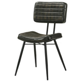  Coaster Furniture Misty 110652 Leather Upholstered Dining Chair - Espresso IMAGE 3