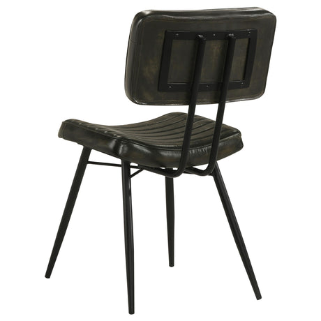  Coaster Furniture Misty 110652 Leather Upholstered Dining Chair - Espresso IMAGE 5