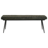  Coaster Furniture Misty 110653 Leather Upholstered Dining Bench - Antique Espresso IMAGE 2