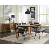  Coaster Furniture Misty 110653 Leather Upholstered Dining Bench - Antique Espresso IMAGE 4