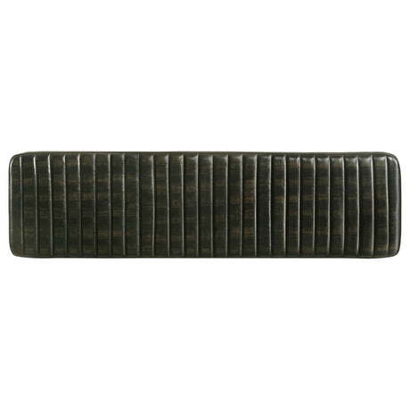  Coaster Furniture Misty 110653 Leather Upholstered Dining Bench - Antique Espresso IMAGE 5